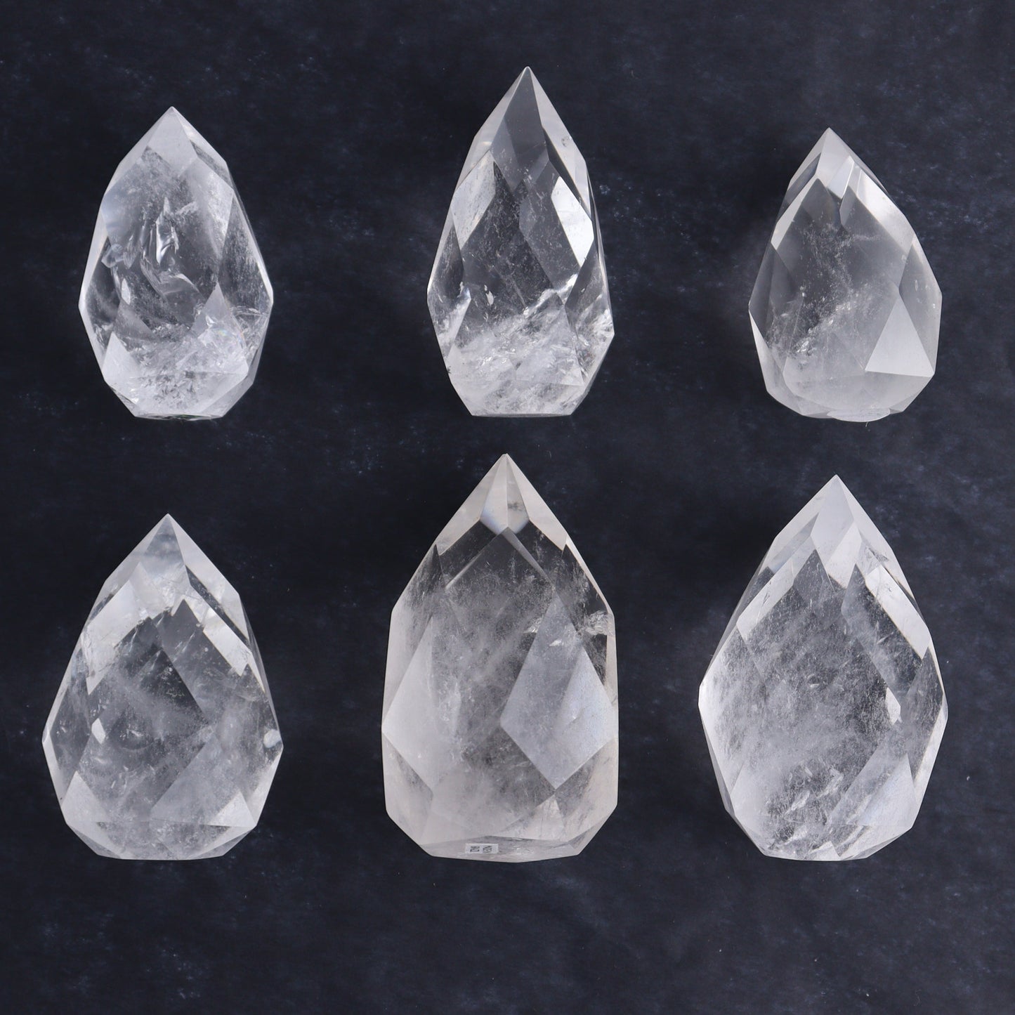 Imperfect Clear Quartz Face Polished Set of 6 - Expert Wholesale and Supplier of Wholesale Crystals & Bulk Gemstones, ["Brazil","Clear Quartz","Face Polished","Quartz"]