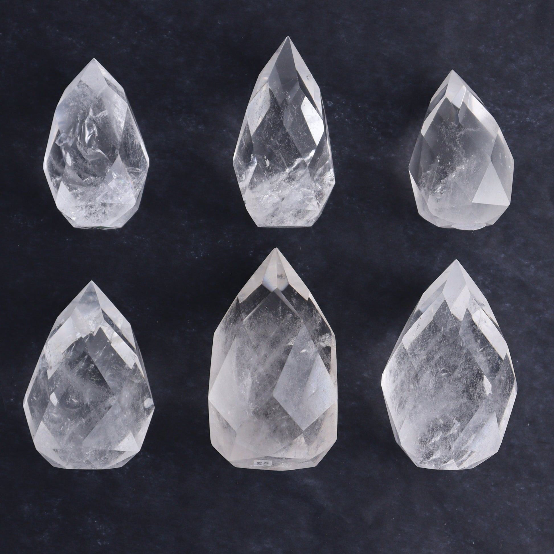 Imperfect Clear Quartz Face Polished Set of 6 - Expert Wholesale and Supplier of Wholesale Crystals & Bulk Gemstones, ["Brazil","Clear Quartz","Face Polished","Quartz"]