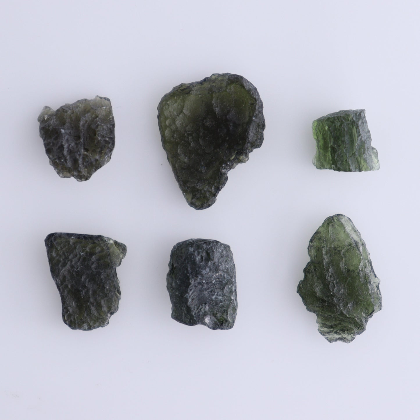 Moldavite Pieces Set of 6 - Expert Wholesale and Supplier of Wholesale Crystals & Bulk Gemstones, ["Czech Republic","Moldavite","Pieces"]