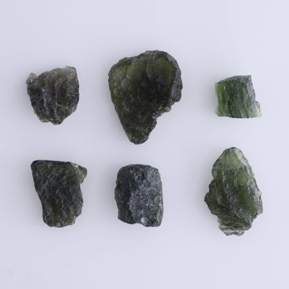 Moldavite Pieces Set of 6 - Expert Wholesale and Supplier of Wholesale Crystals & Bulk Gemstones, ["Czech Republic","Moldavite","Pieces"]