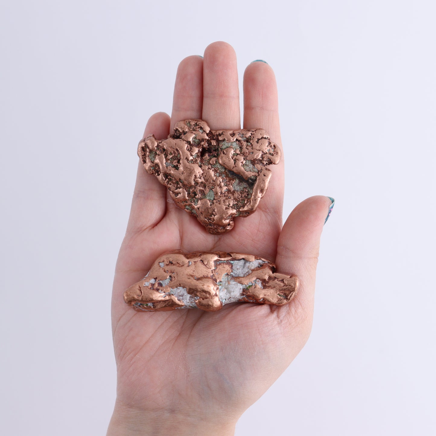 Copper Nuggets Flat of 12 - Expert Wholesale and Supplier of Wholesale Crystals & Bulk Gemstones, ["copper","Copper Nuggets","Freeforms","United States"]