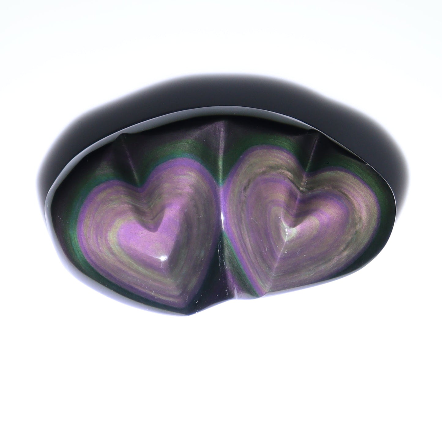 Rainbow Obsidian Heart Pairs Set of 8 - Expert Wholesale and Supplier of Wholesale Crystals & Bulk Gemstones, ["Hearts","Mexico","Rainbow Obsidian"]