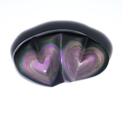 Rainbow Obsidian Heart Pairs Set of 8 - Expert Wholesale and Supplier of Wholesale Crystals & Bulk Gemstones, ["Hearts","Mexico","Rainbow Obsidian"]