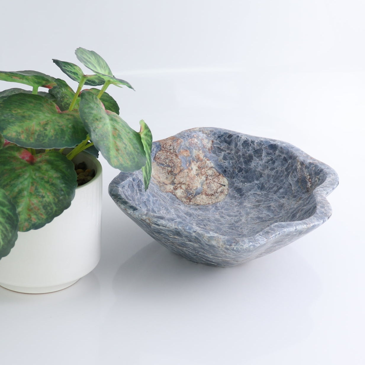Blue Calcite Bowl 9"