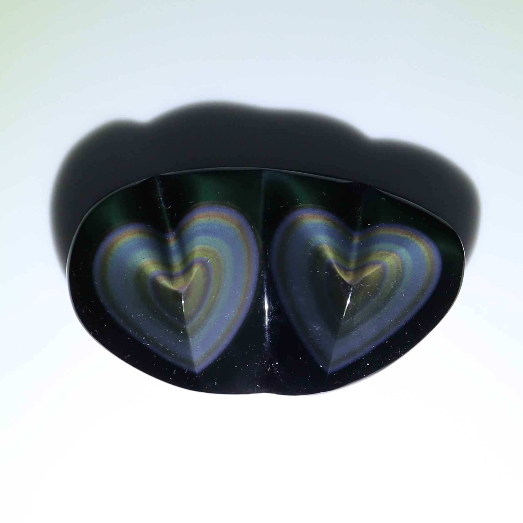 Rainbow Obsidian Heart Set of 4 - Expert Wholesale and Supplier of Wholesale Crystals & Bulk Gemstones, ["Hearts","Mexico","Obsidian","Rainbow Obsidian"]