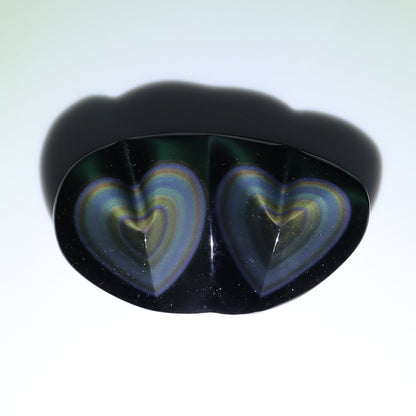 Rainbow Obsidian Heart Set of 4 - Expert Wholesale and Supplier of Wholesale Crystals & Bulk Gemstones, ["Hearts","Mexico","Obsidian","Rainbow Obsidian"]