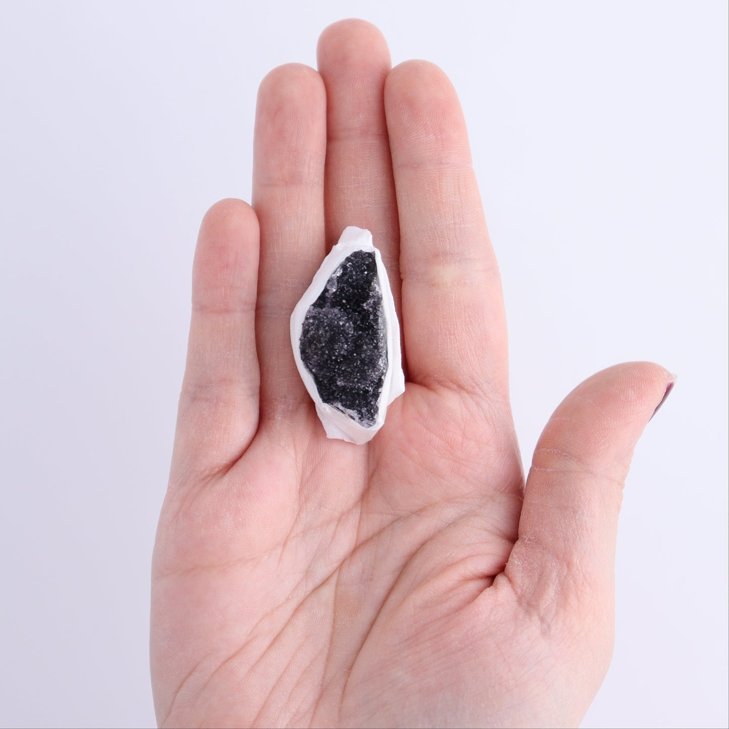 Uruguay Rainbow Amethyst Clusters Flat of 13