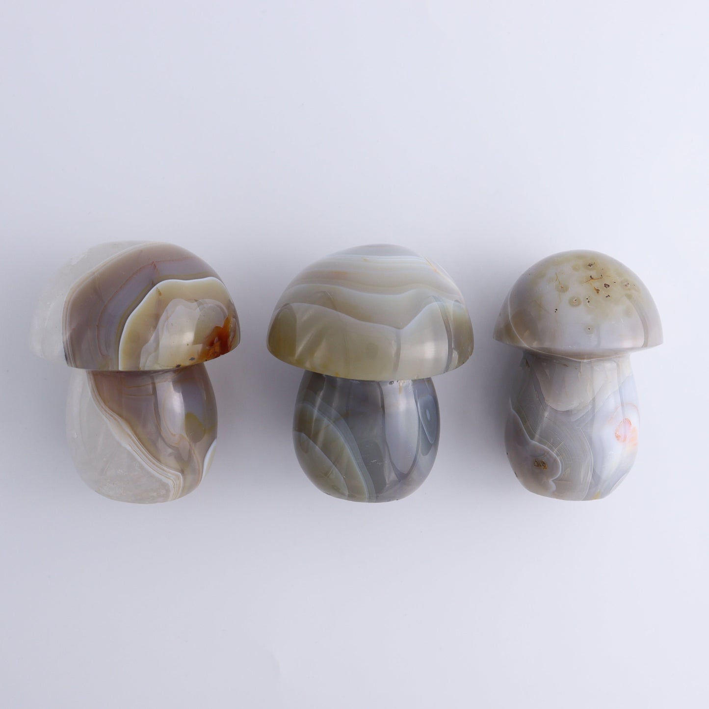 Agate Mushrooms Set of 6 - Expert Wholesale and Supplier of Wholesale Crystals & Bulk Gemstones, ["Agate","Madagascar","Mushrooms"]