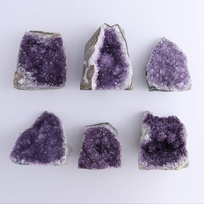 Uruguay Amethyst Cut Base Set of 6 - Expert Wholesale and Supplier of Wholesale Crystals & Bulk Gemstones, ["Amethyst","Cut Base","Uruguay"]