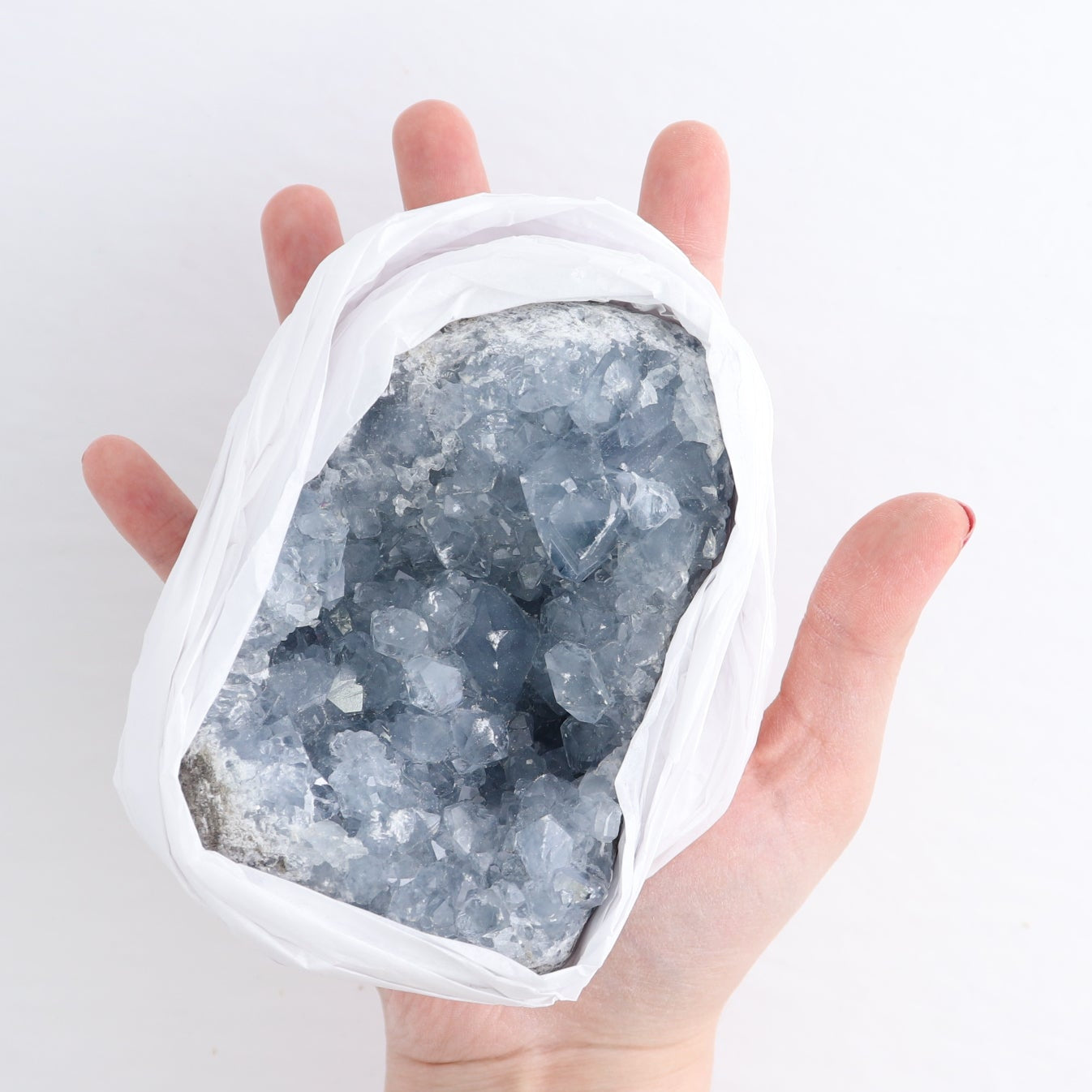 Celestite Clusters Set of 3