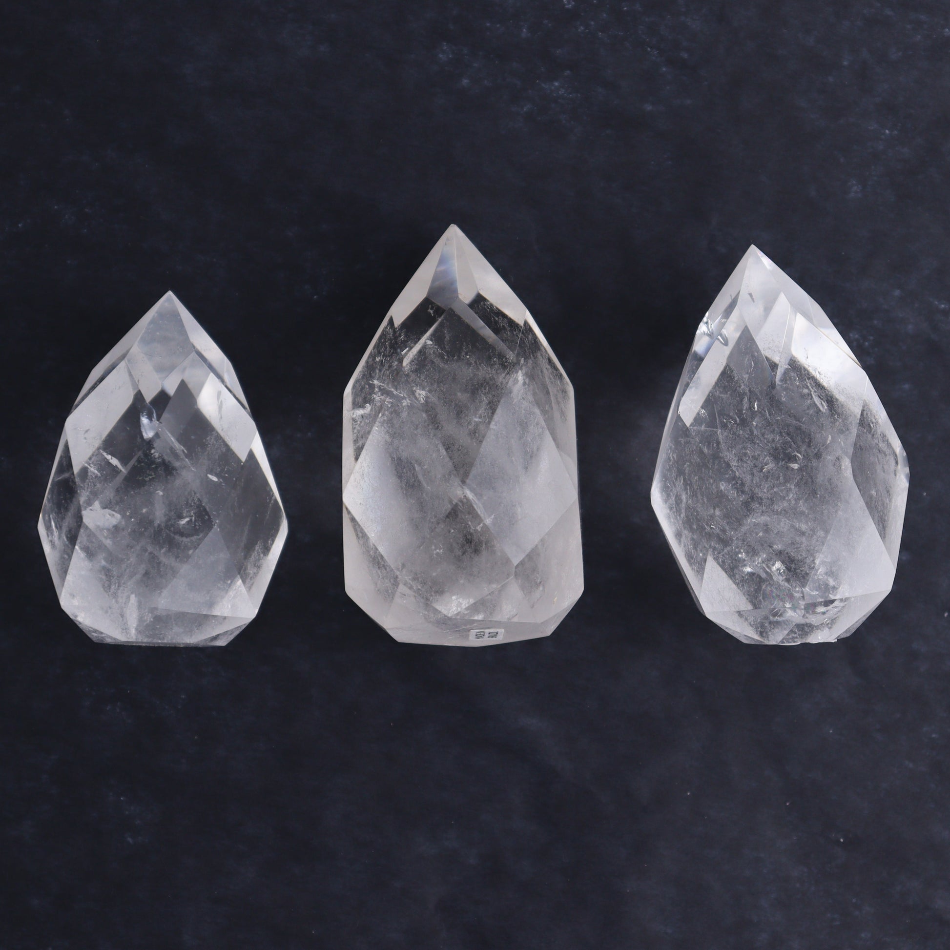 Imperfect Clear Quartz Face Polished Set of 6 - Expert Wholesale and Supplier of Wholesale Crystals & Bulk Gemstones, ["Brazil","Clear Quartz","Face Polished","Quartz"]
