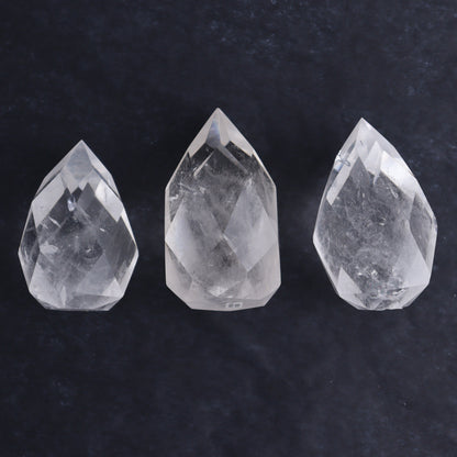 Imperfect Clear Quartz Face Polished Set of 6 - Expert Wholesale and Supplier of Wholesale Crystals & Bulk Gemstones, ["Brazil","Clear Quartz","Face Polished","Quartz"]