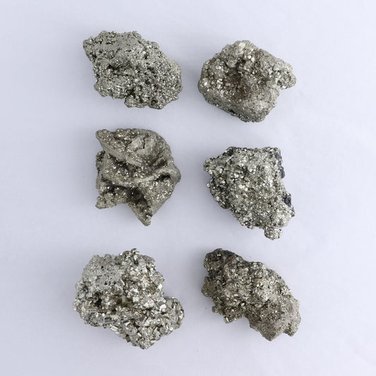 Pyrite Clusters Set of 6
