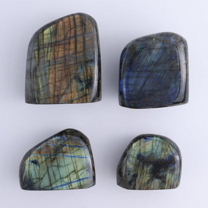 Labradorite Freeform Set of 4 - Expert Wholesale and Supplier of Wholesale Crystals & Bulk Gemstones, ["Freeforms","Labradorite","Madagascar"]