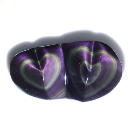 Rainbow Obsidian Heart Pairs Set of 8 - Expert Wholesale and Supplier of Wholesale Crystals & Bulk Gemstones, ["Hearts","Mexico","Rainbow Obsidian"]