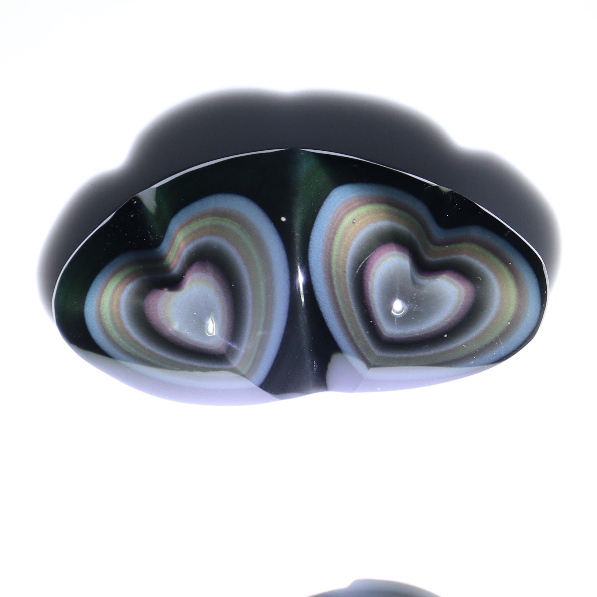Rainbow Obsidian Heart Pairs Set of 8 - Expert Wholesale and Supplier of Wholesale Crystals & Bulk Gemstones, ["Hearts","Mexico","Rainbow Obsidian"]