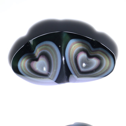 Rainbow Obsidian Heart Pairs Set of 8 - Expert Wholesale and Supplier of Wholesale Crystals & Bulk Gemstones, ["Hearts","Mexico","Rainbow Obsidian"]