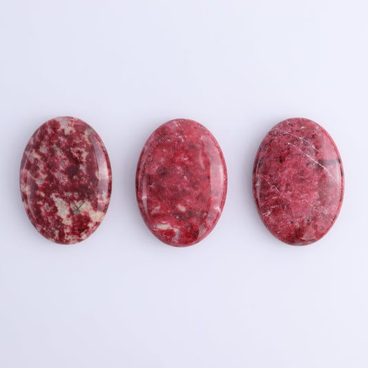 Thulite Palm Stones Set of 3
