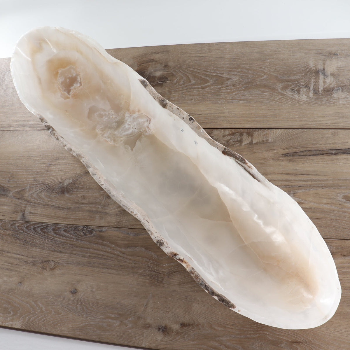 Mexican Onyx/Calcite Canoe Bowl 36"