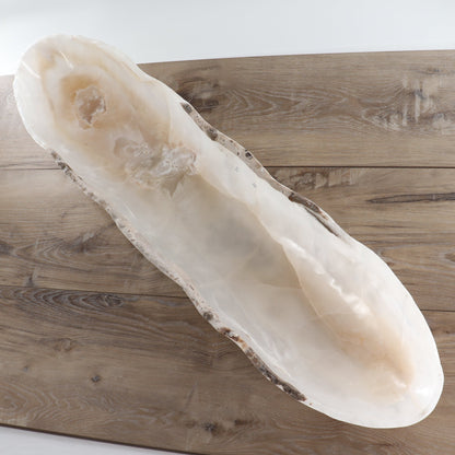 Mexican Onyx/Calcite Canoe Bowl 36"