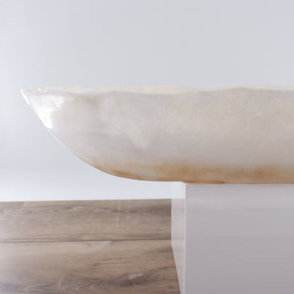 Mexican Onyx/Calcite Canoe Bowl - Expert Wholesale and Supplier of Wholesale Crystals & Bulk Gemstones, ["Bowls","Calcite","canoe","Mexico","onyx"]