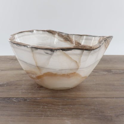Mexican Onyx/Calcite Bowl 12"