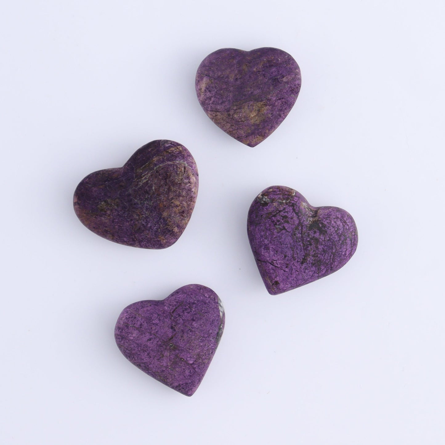 Purpurite Velvet Hearts Set of 20 - Expert Wholesale and Supplier of Wholesale Crystals & Bulk Gemstones, ["Hearts","purpurite","Purpurite Velvet"]