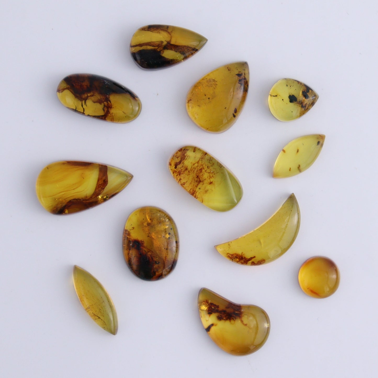 Amber Cabs Set of 12 - Expert Wholesale and Supplier of Wholesale Crystals & Bulk Gemstones, ["Amber","Cabs"]