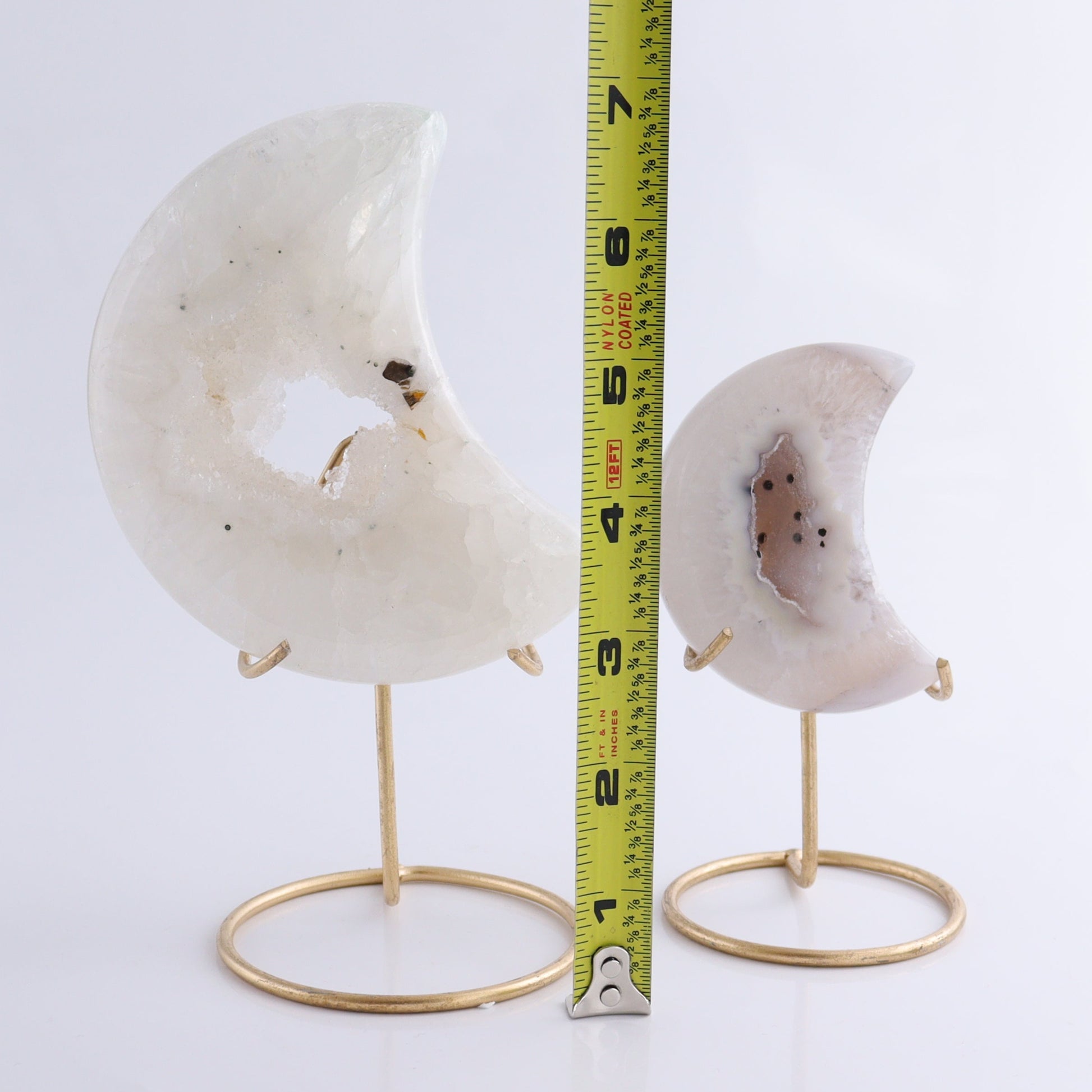 Agate Moons with Stand Set of 6 - Expert Wholesale and Supplier of Wholesale Crystals & Bulk Gemstones, ["Agate","Brazil","moons"]