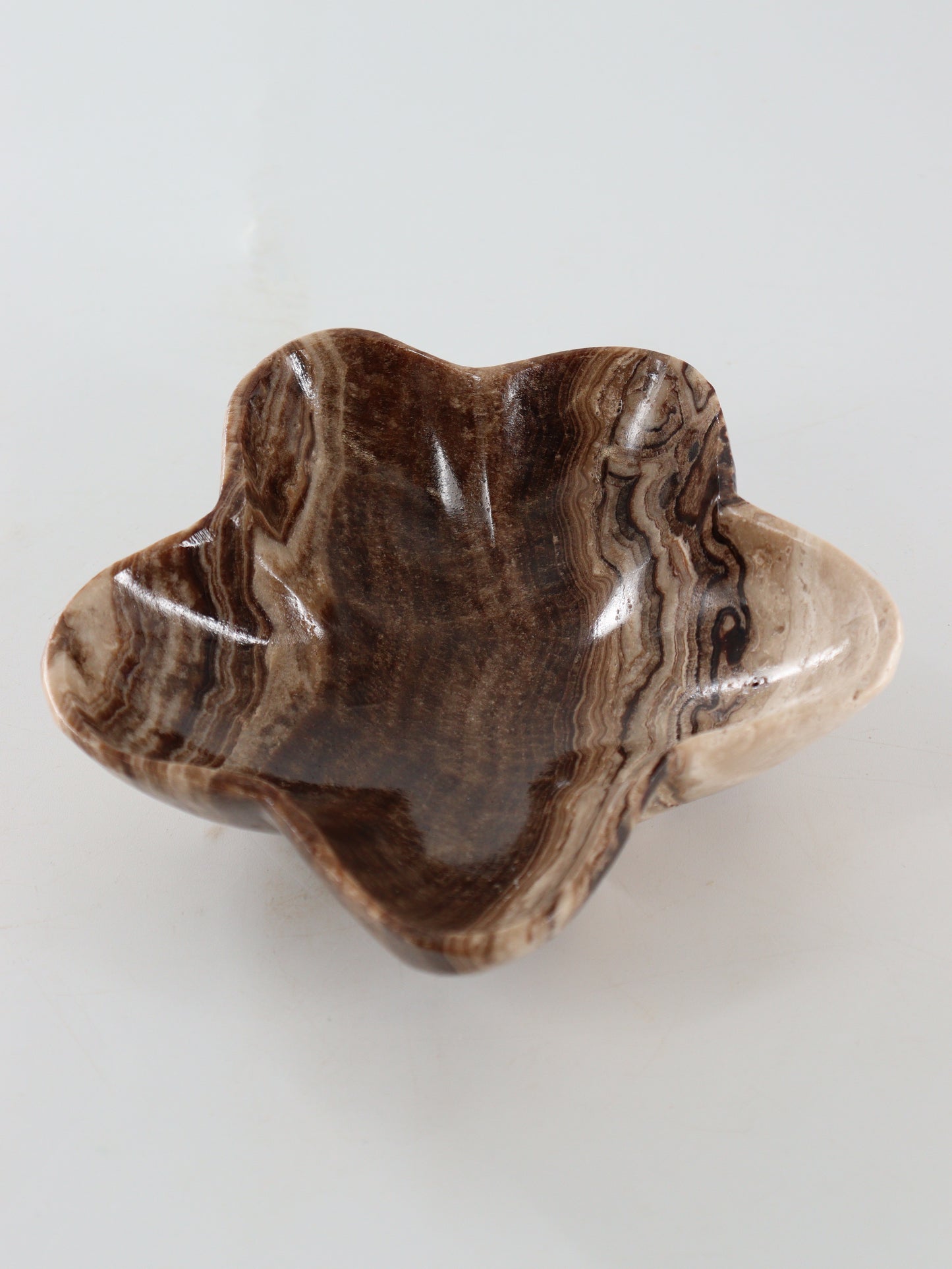 Chocolate Onyx Flower Bowls Set of 4 - Expert Wholesale and Supplier of Wholesale Crystals & Bulk Gemstones, ["Bowls","Catalog Onyx","Mexico","onyx"]
