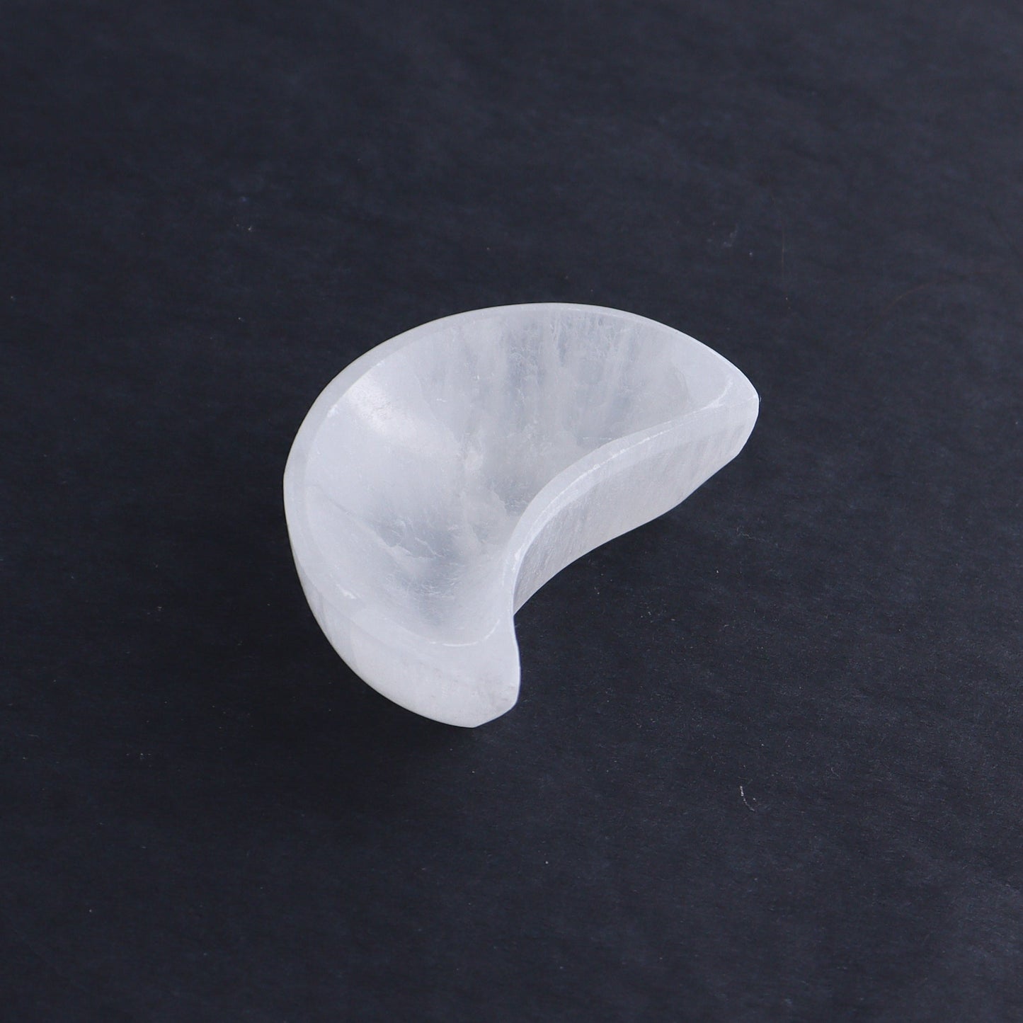One Selenite (Satin Spar) Moon Bowl 6 cm - Expert Wholesale and Supplier of Wholesale Crystals & Bulk Gemstones, ["Bowls","moons","Morocco","Selenite"]