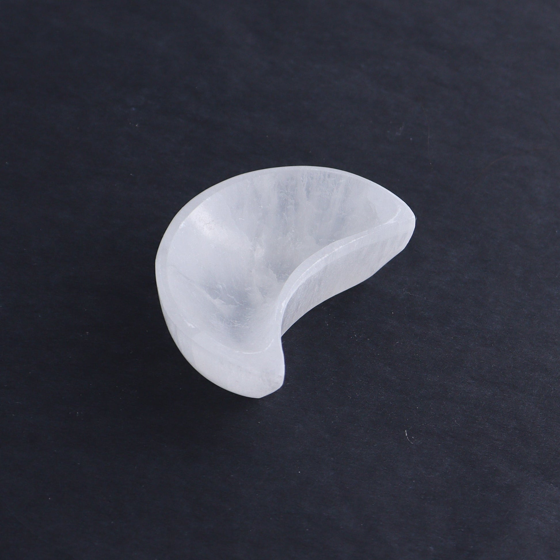 One Selenite (Satin Spar) Moon Bowl 6 cm - Expert Wholesale and Supplier of Wholesale Crystals & Bulk Gemstones, ["Bowls","moons","Morocco","Selenite"]