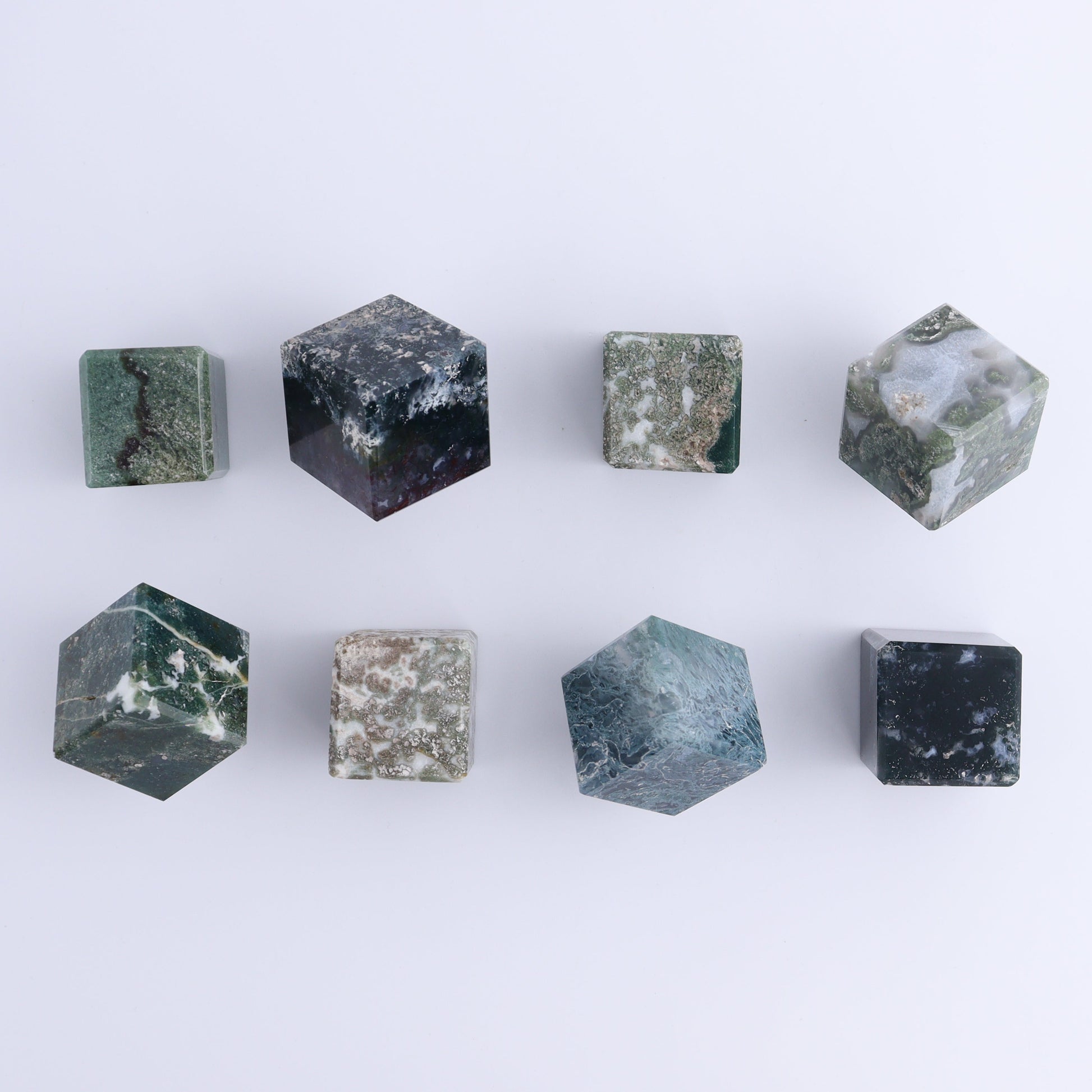 One Moss Agate Cube 3 cm - Expert Wholesale and Supplier of Wholesale Crystals & Bulk Gemstones, ["Cubes","Moss Agate"]