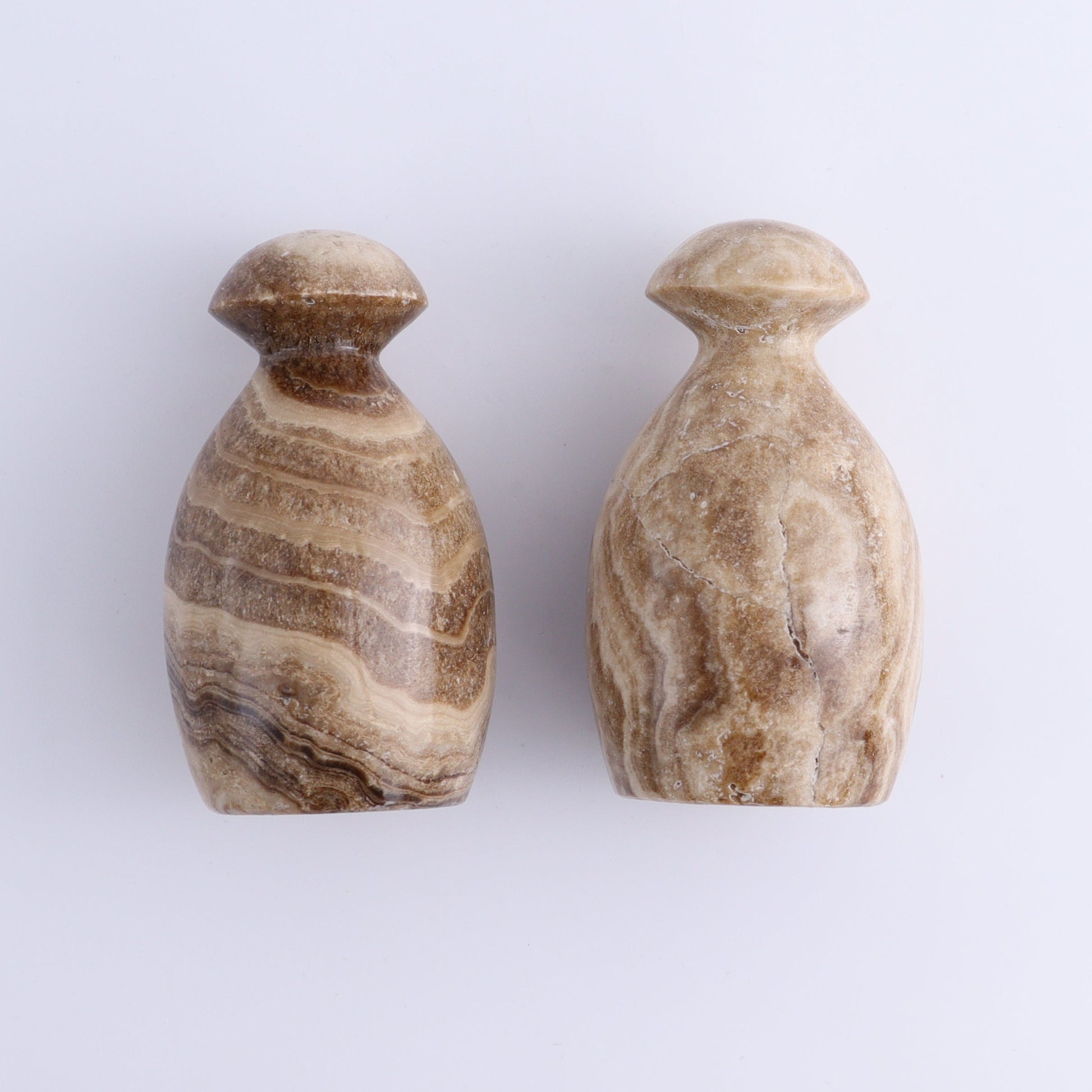 Mexican Onyx/Calcite Mushrooms Set of 6 - Expert Wholesale and Supplier of Wholesale Crystals & Bulk Gemstones, ["Calcite","Mexico","Mushrooms","onyx"]