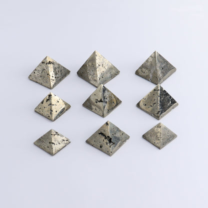Pyrite Pyramids Set of 9 - Expert Wholesale and Supplier of Wholesale Crystals & Bulk Gemstones, ["Pyramids","Pyrite"]