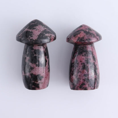 Rhodonite Mushrooms Set of 8 - Expert Wholesale and Supplier of Wholesale Crystals & Bulk Gemstones, ["Mushrooms","Rhodonite"]