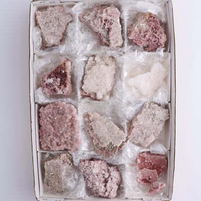 Pink Halite Set of 12 - Expert Wholesale and Supplier of Wholesale Crystals & Bulk Gemstones, ["close_50","Flats","Halite","Pink Halite","United States"]