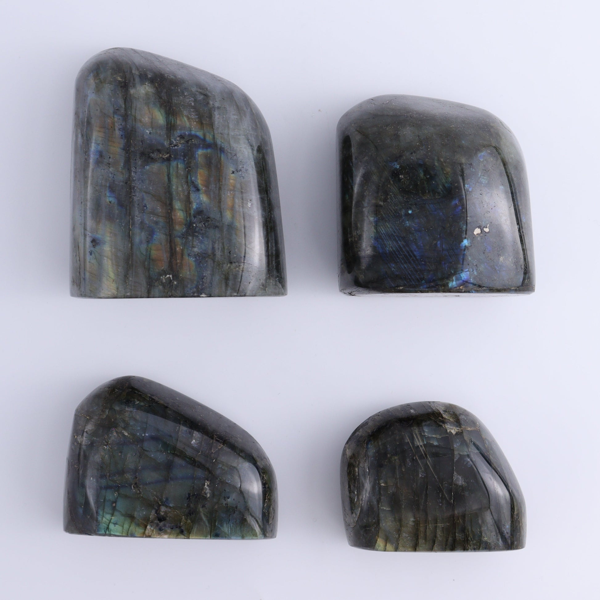 Labradorite Freeform Set of 4 - Expert Wholesale and Supplier of Wholesale Crystals & Bulk Gemstones, ["Freeforms","Labradorite","Madagascar"]