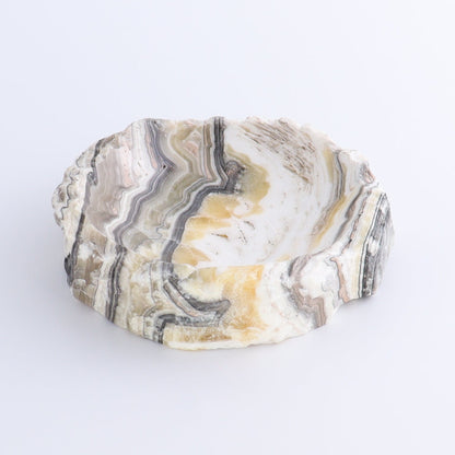 One Mexican Onyx/Calcite Yellow & Black Zebra Rustic Bowl - Expert Wholesale and Supplier of Wholesale Crystals & Bulk Gemstones, ["bowl","Calcite","Catalog Onyx","Decorative Dish","Mexico","onyx"]
