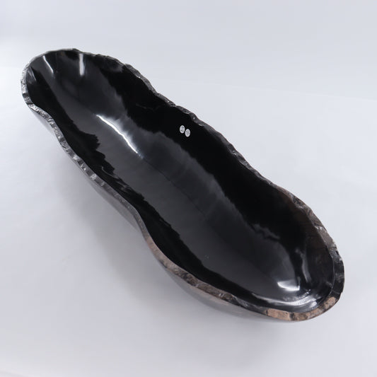 Black Marble Canoe Bowl - Expert Wholesale and Supplier of Wholesale Crystals & Bulk Gemstones, ["Black Marble","Bowls","canoe","Marble","Mexico"]