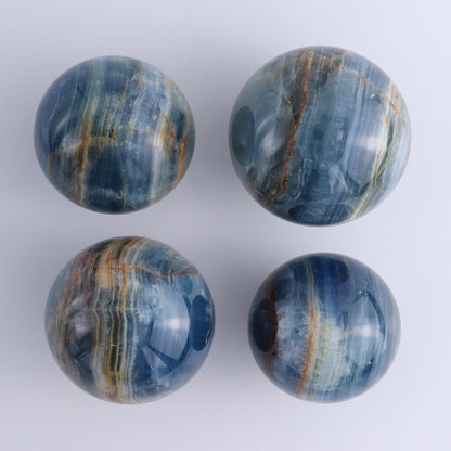 Blue Onyx Spheres Set of 4 - Expert Wholesale and Supplier of Wholesale Crystals & Bulk Gemstones, ["Argentina","Blue Onyx","onyx","Spheres"]