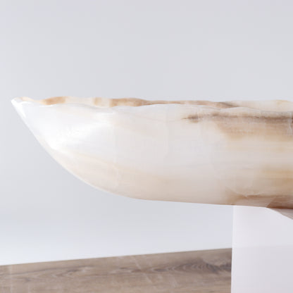 Mexican Onyx/Calcite Canoe Bowl - Expert Wholesale and Supplier of Wholesale Crystals & Bulk Gemstones, ["Bowls","Calcite","canoe","Mexico","onyx"]