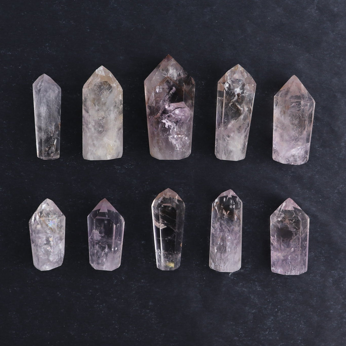 Powellite Amethyst UV Reactive Towers Set of 10