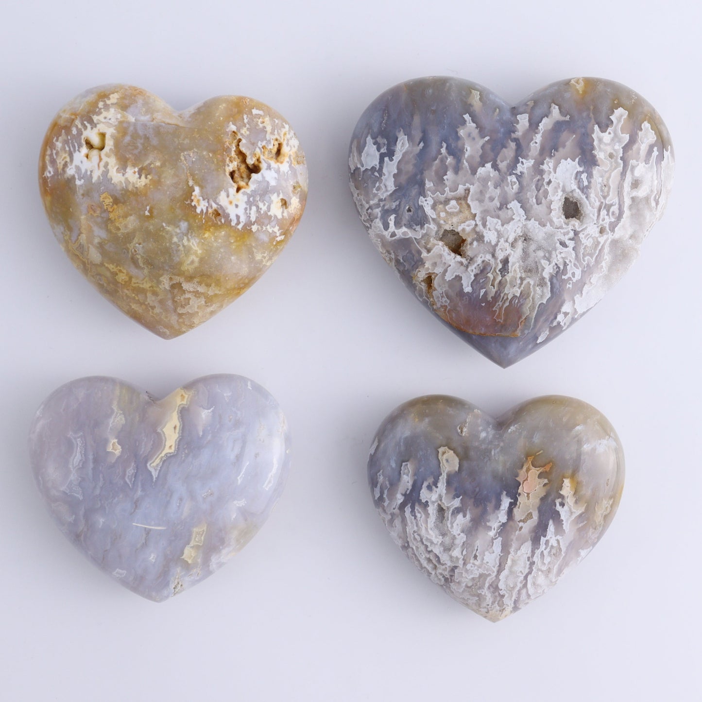 Agate Hearts Set of 12 - Expert Wholesale and Supplier of Wholesale Crystals & Bulk Gemstones, ["Agate","Hearts"]