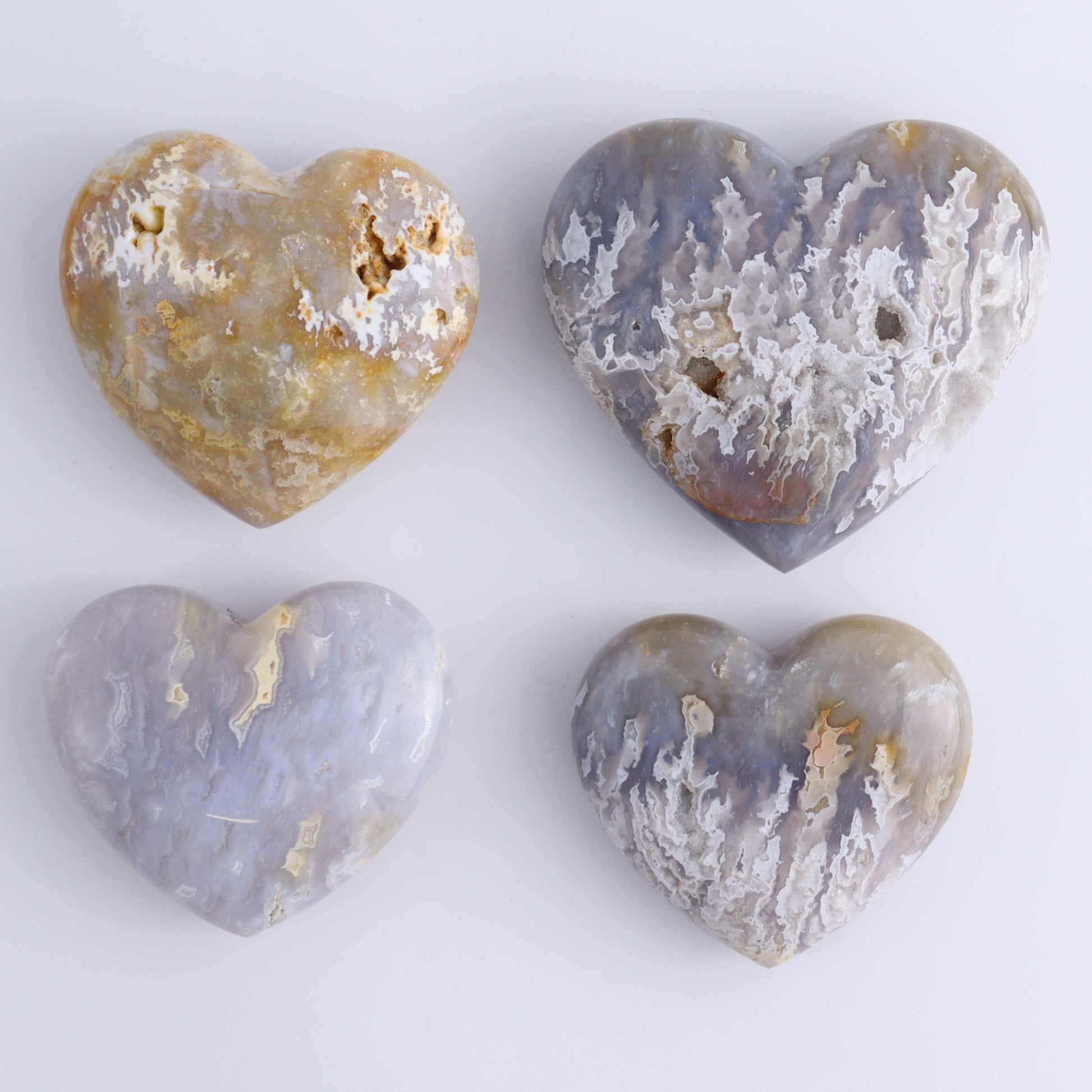 Agate Hearts Set of 12 - Expert Wholesale and Supplier of Wholesale Crystals & Bulk Gemstones, ["Agate","Hearts"]