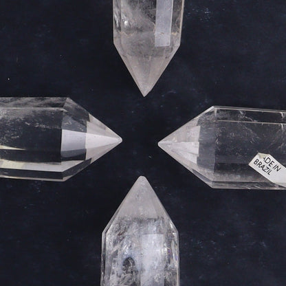 Quartz Faceted Double Points Set of 12 - Expert Wholesale and Supplier of Wholesale Crystals & Bulk Gemstones, ["Brazil","Clear Quartz","close_50","Mixed Carvings","Quartz"]