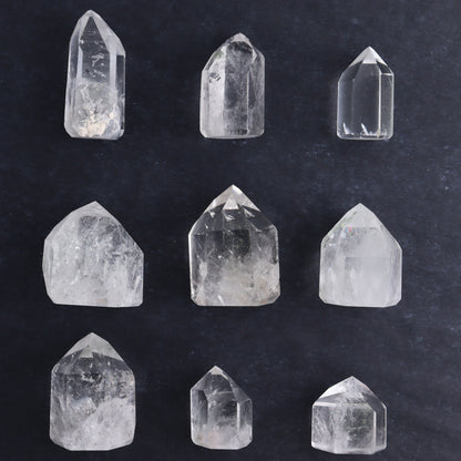 Garden Quartz Towers Set of 9 - Expert Wholesale and Supplier of Wholesale Crystals & Bulk Gemstones, ["Garden Quartz","Points","Quartz","Towers"]