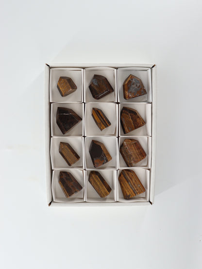 Tiger Eye Towers Set of 12 - Expert Supplier of Wholesale Crystals & Bulk Gemstones