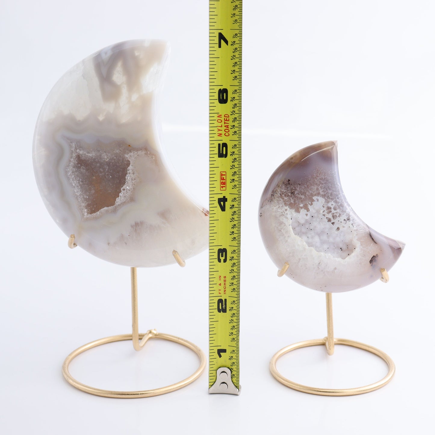 Agate Moons with Stand Set of 5 - Expert Wholesale and Supplier of Wholesale Crystals & Bulk Gemstones, ["Agate","Brazil","moons"]