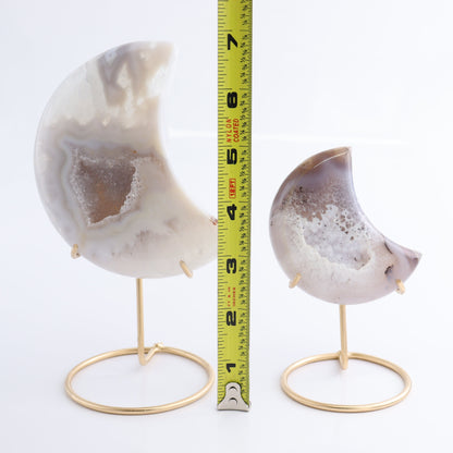 Agate Moons with Stand Set of 5 - Expert Wholesale and Supplier of Wholesale Crystals & Bulk Gemstones, ["Agate","Brazil","moons"]